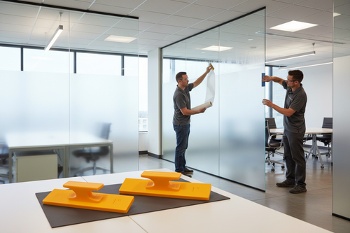 Border Buddy (Set Of 3) in commercial window film installation