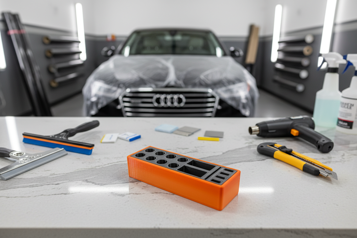 The Blade Dock without blades in automotive tinting shop